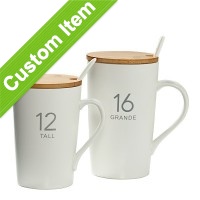 Customizable Logo Promotional Water Cup Gift Set of Couple Cups Minimalist Ceramic Coffee Mug with Lid Mark Cup